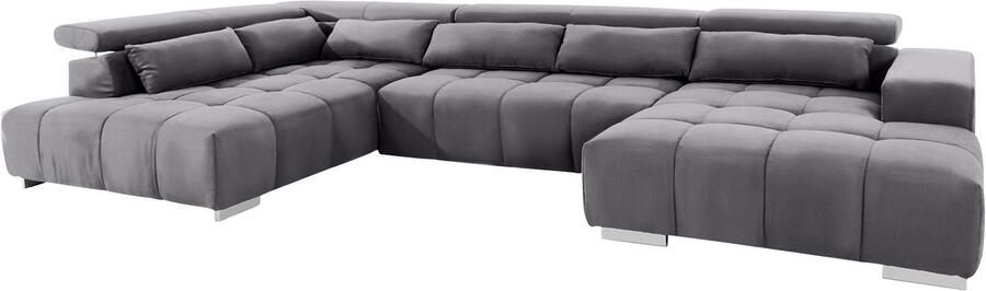 COTTA Zithoek Orion U-vorm met hoofdbordverstelling & 6 lendenkussens - Foto 7