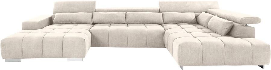 COTTA Zithoek Orion U-vorm met hoofdbordverstelling & 6 lendenkussens - Foto 9