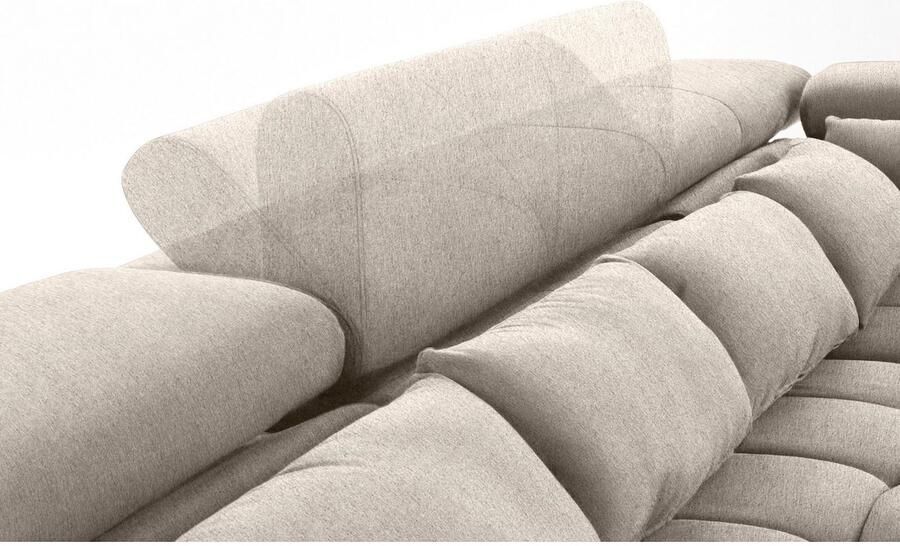 COTTA Zithoek Orion U-vorm met hoofdbordverstelling & 6 lendenkussens - Foto 6