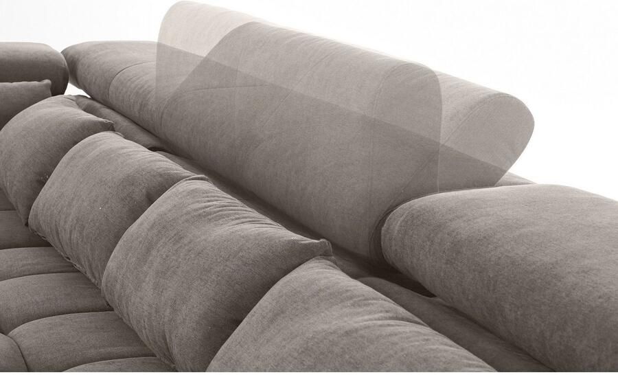 COTTA Zithoek Orion U-vorm met hoofdbordverstelling & 6 lendenkussens - Foto 6