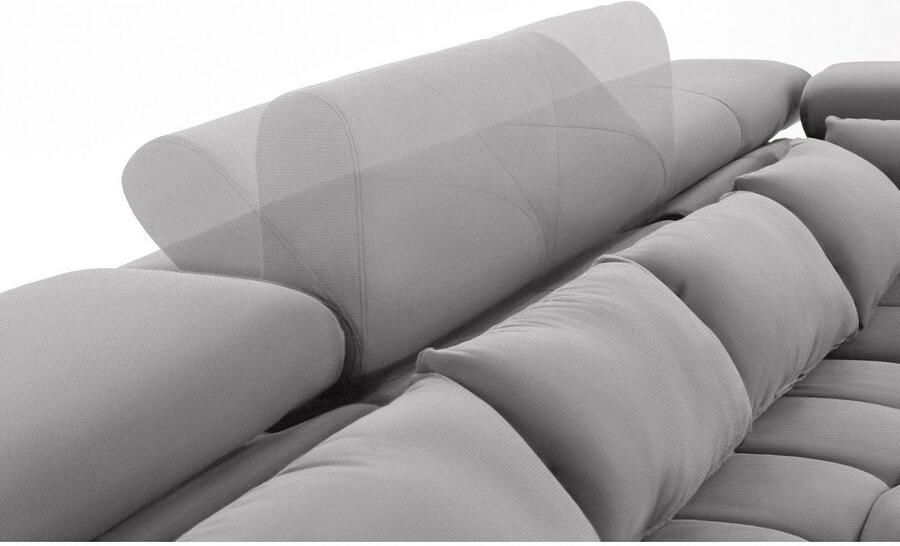 COTTA Zithoek Orion U-vorm met hoofdbordverstelling & 6 lendenkussens - Foto 6