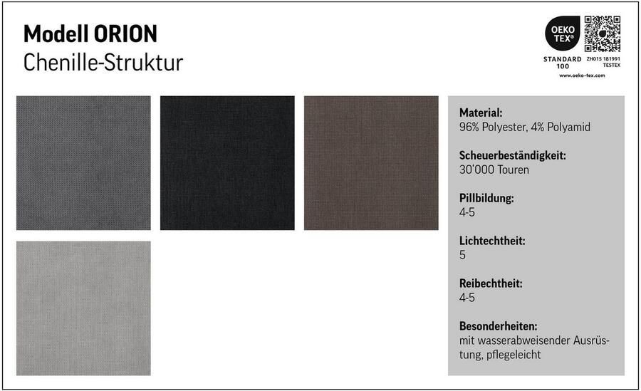 COTTA Hoekbank Orion L-vorm met hoofdbordverstelling & 3 lendenkussens - Foto 4