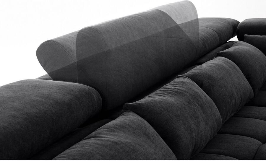 COTTA Zithoek Orion U-vorm met hoofdbordverstelling & 6 lendenkussens - Foto 6