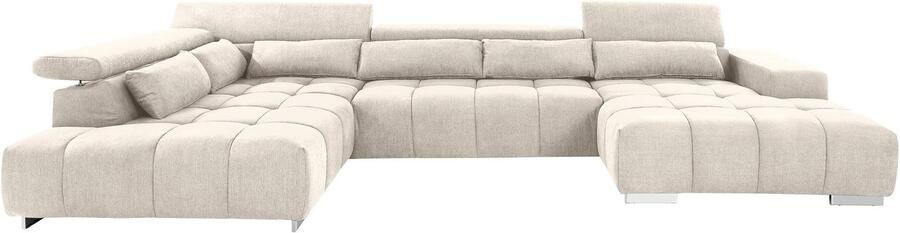 COTTA Zithoek Orion U-vorm met hoofdbordverstelling & 6 lendenkussens - Foto 8