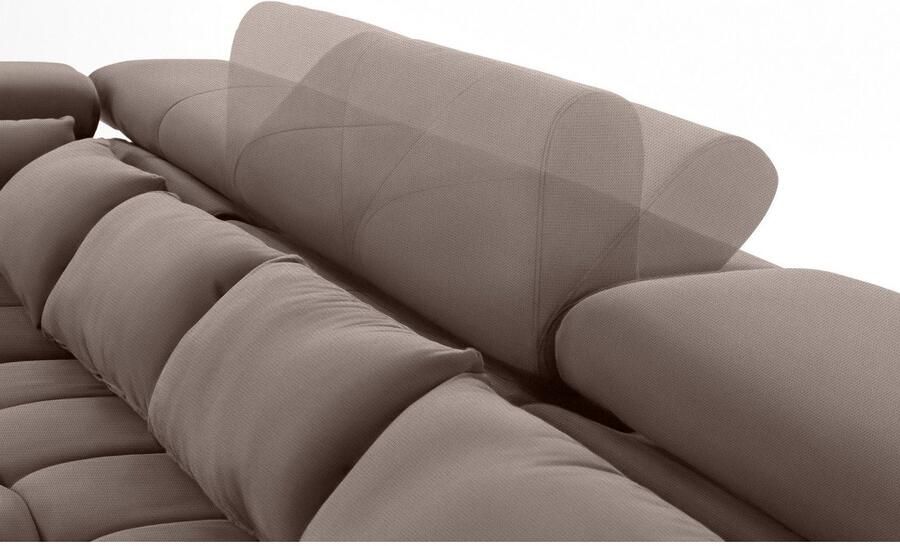 COTTA Zithoek Orion U-vorm met hoofdbordverstelling & 6 lendenkussens - Foto 6