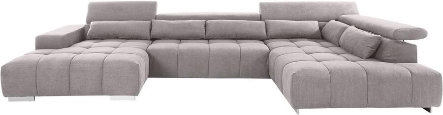 COTTA Zithoek Orion U-vorm met hoofdbordverstelling & 6 lendenkussens - Foto 8