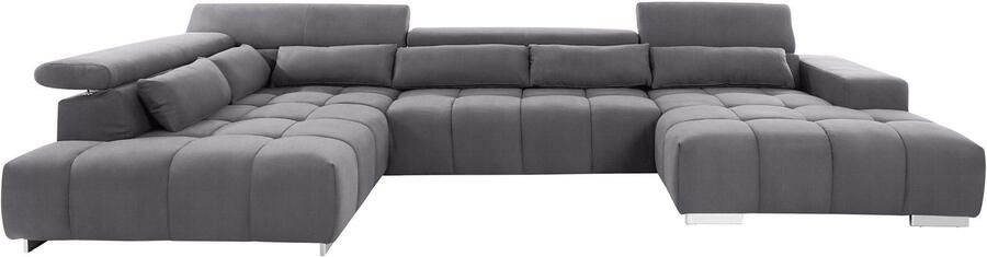 COTTA Zithoek Orion U-vorm met hoofdbordverstelling & 6 lendenkussens - Foto 8