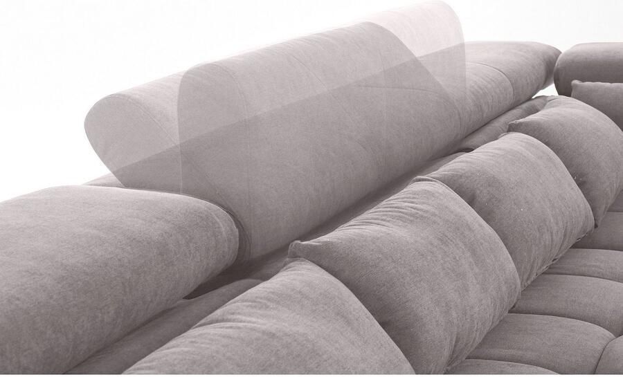 COTTA Zithoek Orion U-vorm met hoofdbordverstelling & 6 lendenkussens - Foto 6