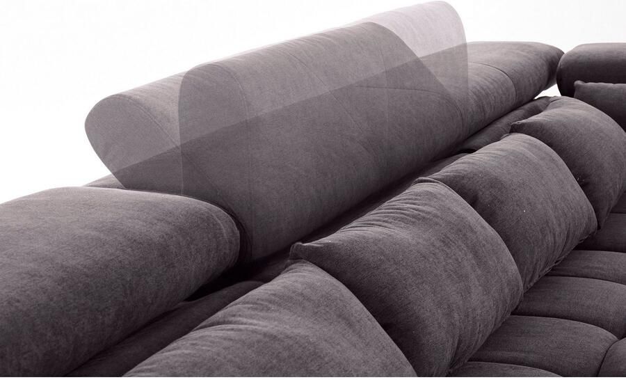 COTTA Zithoek Orion U-vorm met hoofdbordverstelling & 6 lendenkussens - Foto 6