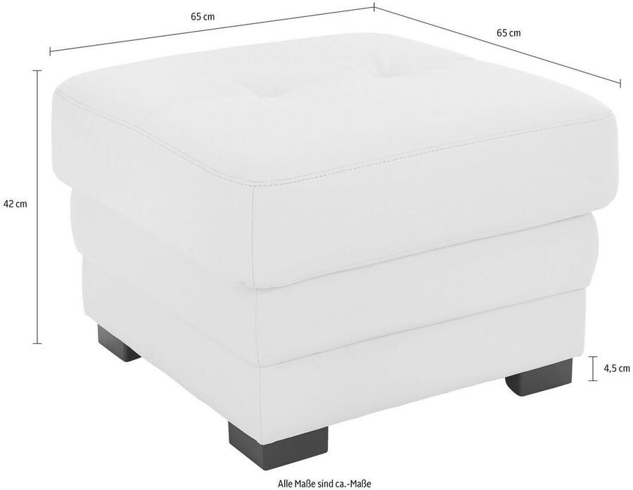 COTTA Zithoek Royale U-vorm Set bestaande uit: woonlandschap & hocker (set) - Foto 2