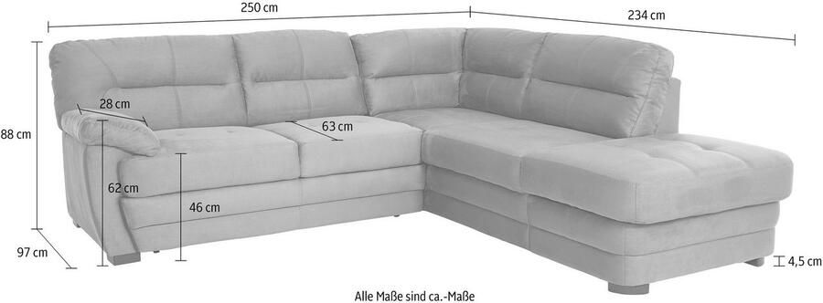 COTTA Zithoek Royale L-vorm Set bestaande uit: hoekbank & hocker (set) - Foto 9