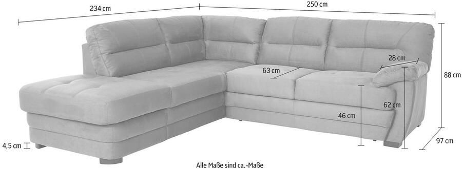 COTTA Zithoek Royale L-vorm Set bestaande uit: hoekbank & hocker (set) - Foto 7