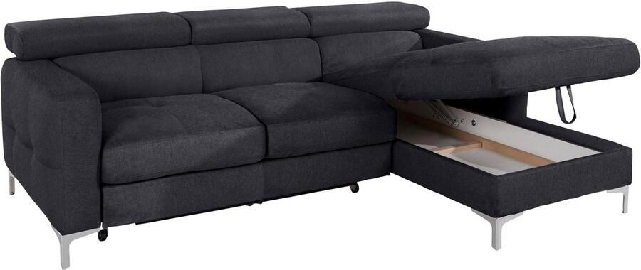 COTTA Zithoek Sammy L-vorm Set bestaande uit: hoekbank met hoofdverstelling & hocker (set) - Foto 20