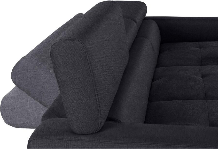 COTTA Zithoek Sammy L-vorm Set bestaande uit: hoekbank met hoofdverstelling & hocker (set) - Foto 6