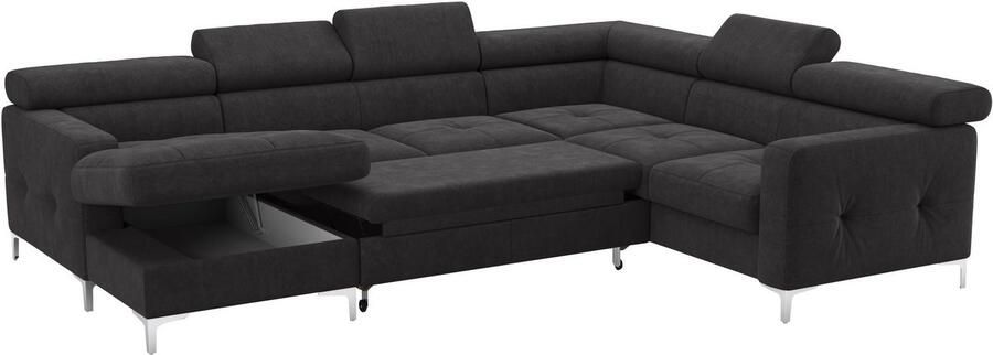 COTTA Zithoek Sammy U-vorm met verstelbaar hoofdeind naar keuze met slaapfunctie & bedkist - Foto 4