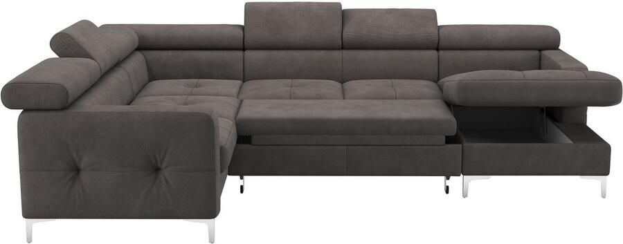 COTTA Zithoek Sammy U-vorm met verstelbaar hoofdeind naar keuze met slaapfunctie & bedkist - Foto 3