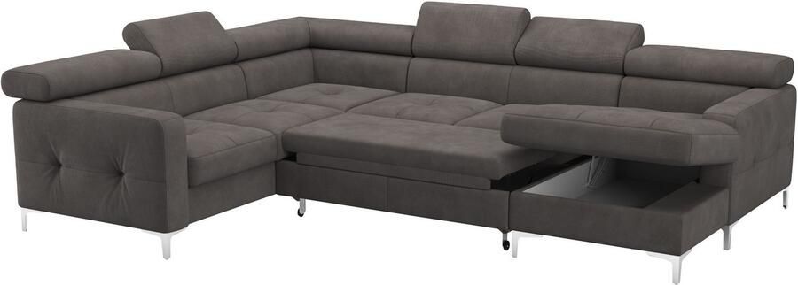 COTTA Zithoek Sammy U-vorm met verstelbaar hoofdeind naar keuze met slaapfunctie & bedkist - Foto 5