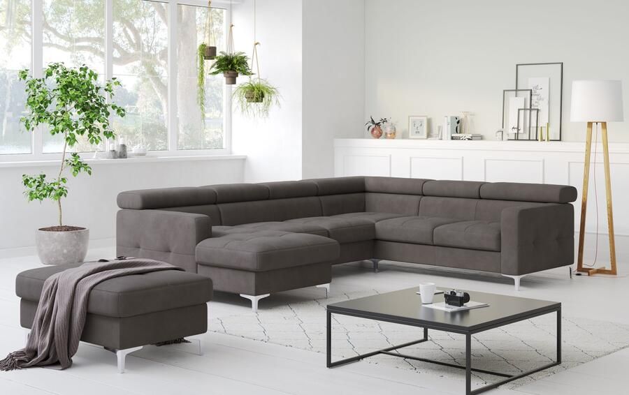 COTTA Zithoek Sammy U-vorm met verstelbaar hoofdeind naar keuze met slaapfunctie & bedkist - Foto 7