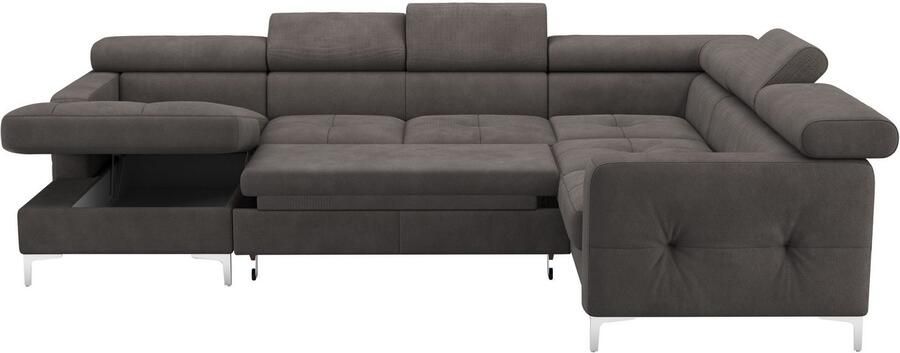 COTTA Zithoek Sammy U-vorm met verstelbaar hoofdeind naar keuze met slaapfunctie & bedkist - Foto 3