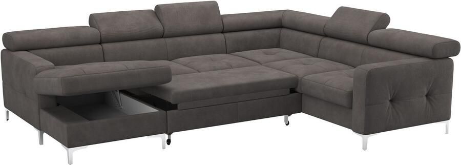 COTTA Zithoek Sammy U-vorm met verstelbaar hoofdeind naar keuze met slaapfunctie & bedkist - Foto 5