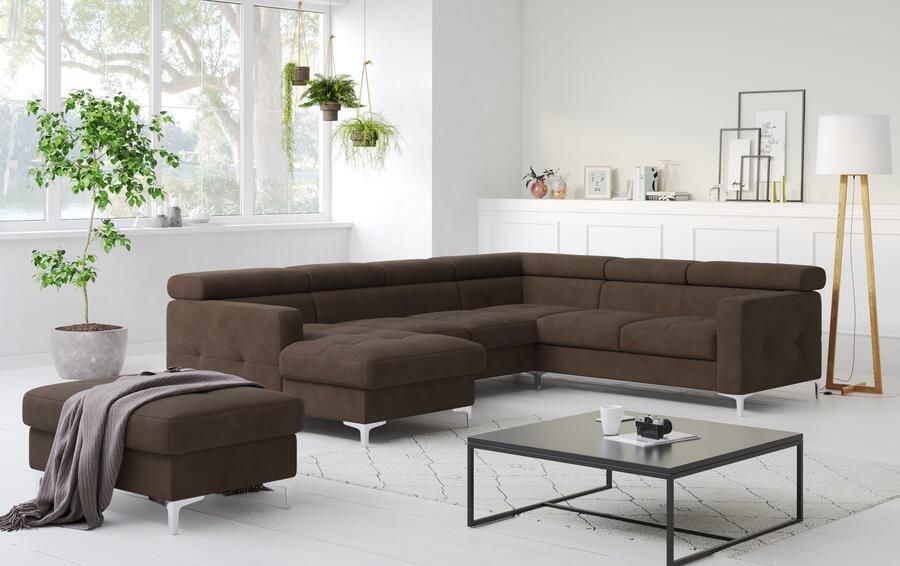 COTTA Zithoek Sammy U-vorm met verstelbaar hoofdeind naar keuze met slaapfunctie & bedkist - Foto 7