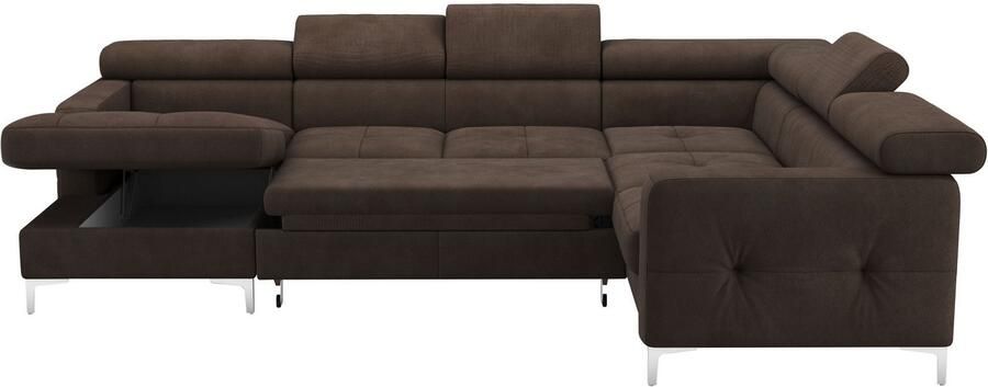 COTTA Zithoek Sammy U-vorm met verstelbaar hoofdeind naar keuze met slaapfunctie & bedkist - Foto 3