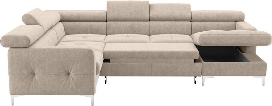 COTTA Zithoek Sammy U-vorm met verstelbaar hoofdeind naar keuze met slaapfunctie & bedkist - Foto 4