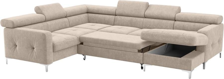 COTTA Zithoek Sammy U-vorm met verstelbaar hoofdeind naar keuze met slaapfunctie & bedkist - Foto 5