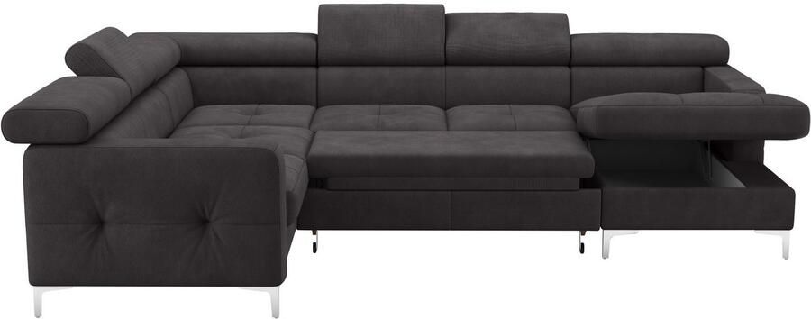 COTTA Zithoek Sammy U-vorm met verstelbaar hoofdeind naar keuze met slaapfunctie & bedkist - Foto 3