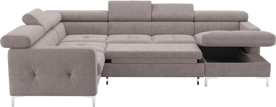 COTTA Zithoek Sammy U-vorm met verstelbaar hoofdeind naar keuze met slaapfunctie & bedkist - Foto 3