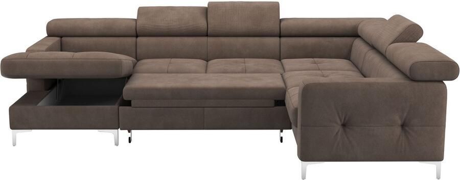 COTTA Zithoek Sammy U-vorm met verstelbaar hoofdeind naar keuze met slaapfunctie & bedkist - Foto 3