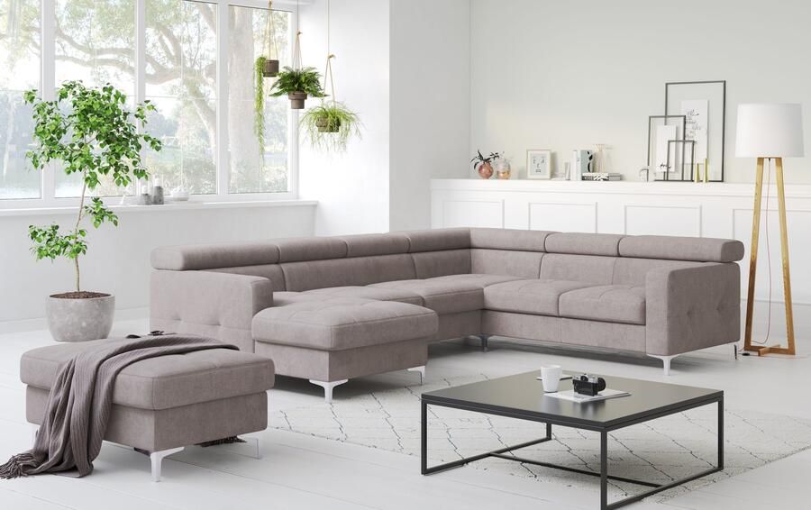 COTTA Zithoek Sammy U-vorm met verstelbaar hoofdeind naar keuze met slaapfunctie & bedkist - Foto 7