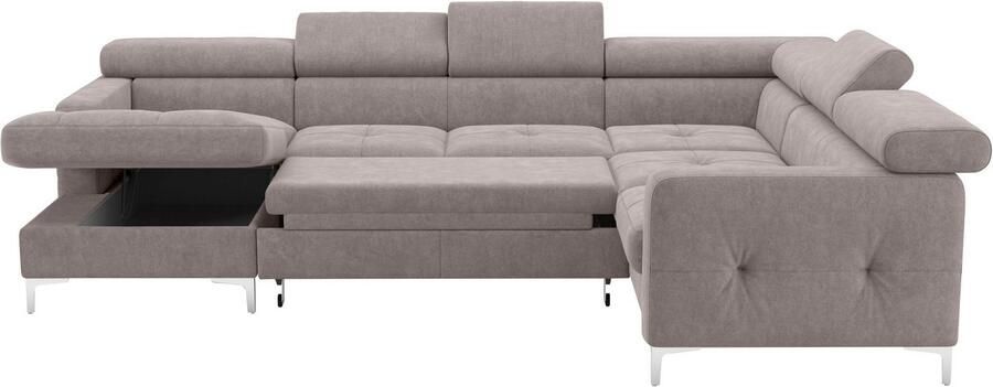 COTTA Zithoek Sammy U-vorm met verstelbaar hoofdeind naar keuze met slaapfunctie & bedkist - Foto 3