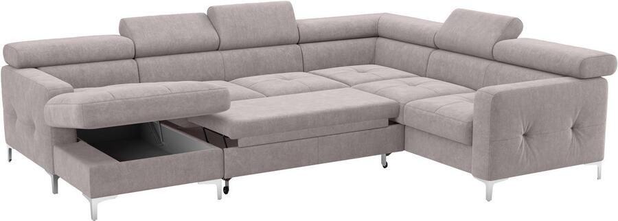 COTTA Zithoek Sammy U-vorm met verstelbaar hoofdeind naar keuze met slaapfunctie & bedkist - Foto 4