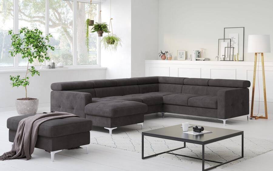 COTTA Zithoek Sammy U-vorm met verstelbaar hoofdeind naar keuze met slaapfunctie & bedkist - Foto 5