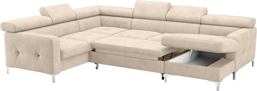 COTTA Zithoek Sammy U-vorm met verstelbaar hoofdeind naar keuze met slaapfunctie & bedkist - Foto 5