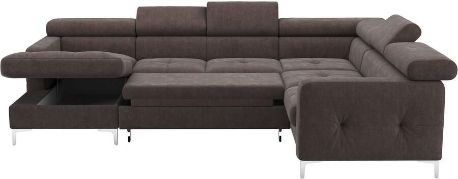 COTTA Zithoek Sammy U-vorm met verstelbaar hoofdeind naar keuze met slaapfunctie & bedkist - Foto 3