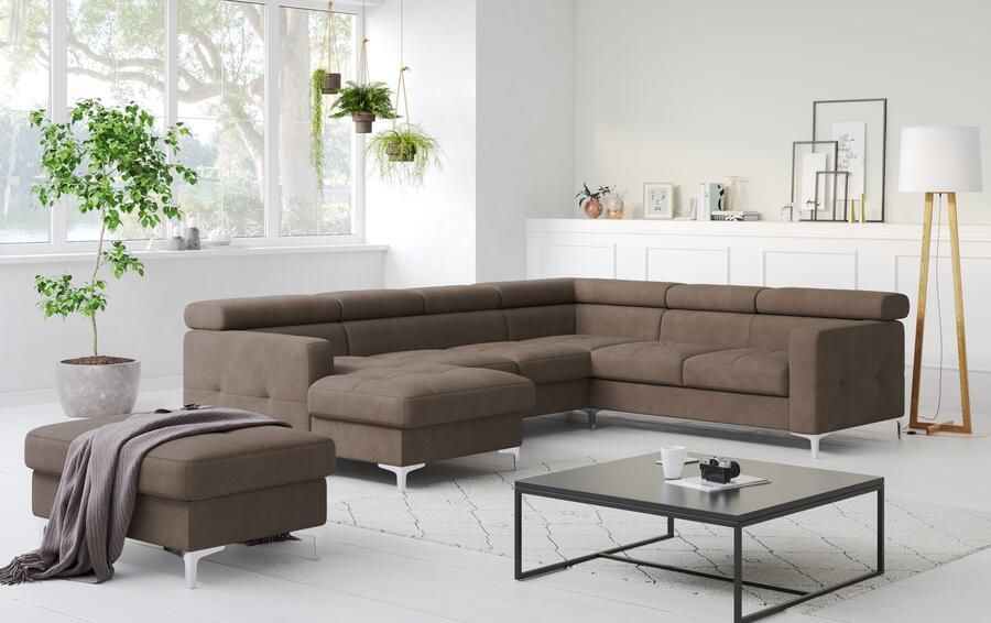 COTTA Zithoek Sammy U-vorm met verstelbaar hoofdeind naar keuze met slaapfunctie & bedkist - Foto 7