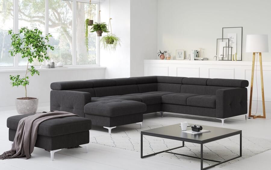 COTTA Zithoek Sammy U-vorm met verstelbaar hoofdeind naar keuze met slaapfunctie & bedkist - Foto 7