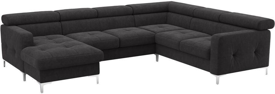 COTTA Zithoek Sammy U-vorm met verstelbaar hoofdeind naar keuze met slaapfunctie & bedkist - Foto 6