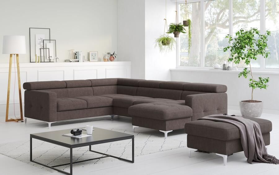 COTTA Zithoek Sammy U-vorm met verstelbaar hoofdeind naar keuze met slaapfunctie & bedkist - Foto 7