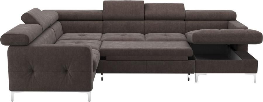 COTTA Zithoek Sammy U-vorm met verstelbaar hoofdeind naar keuze met slaapfunctie & bedkist - Foto 3