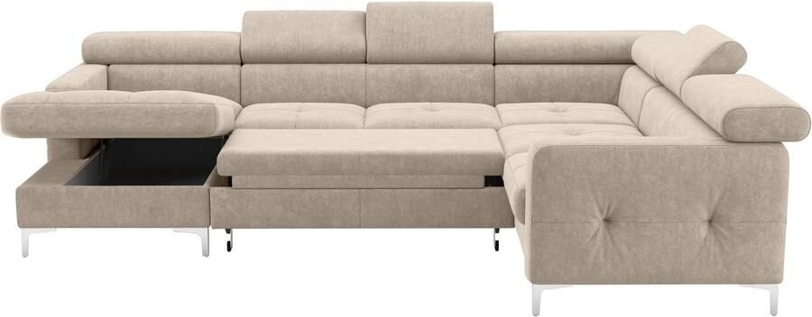 COTTA Zithoek Sammy U-vorm met verstelbaar hoofdeind naar keuze met slaapfunctie & bedkist - Foto 4