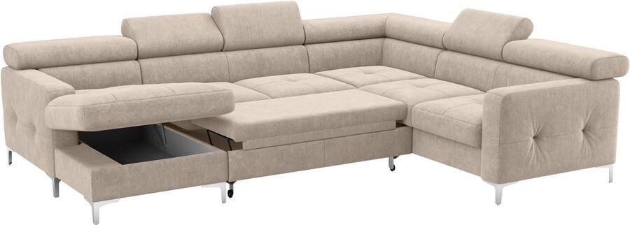 COTTA Zithoek Sammy U-vorm met verstelbaar hoofdeind naar keuze met slaapfunctie & bedkist - Foto 6