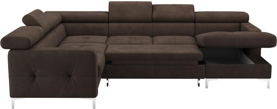 COTTA Zithoek Sammy U-vorm met verstelbaar hoofdeind naar keuze met slaapfunctie & bedkist - Foto 3