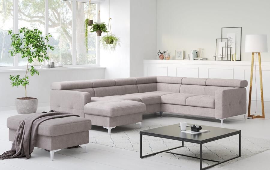 COTTA Zithoek Sammy U-vorm met verstelbaar hoofdeind naar keuze met slaapfunctie & bedkist - Foto 7