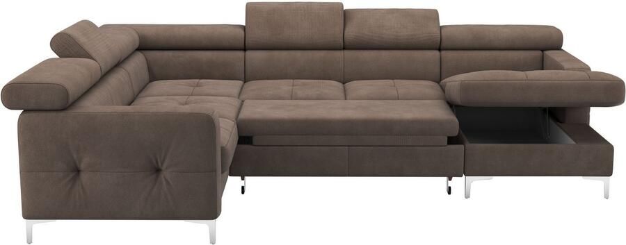 COTTA Zithoek Sammy U-vorm met verstelbaar hoofdeind naar keuze met slaapfunctie & bedkist - Foto 3