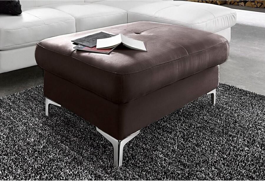 COTTA Zithoek Sammy L-vorm Set bestaande uit: hoekbank met hoofdverstelling & hocker (set)