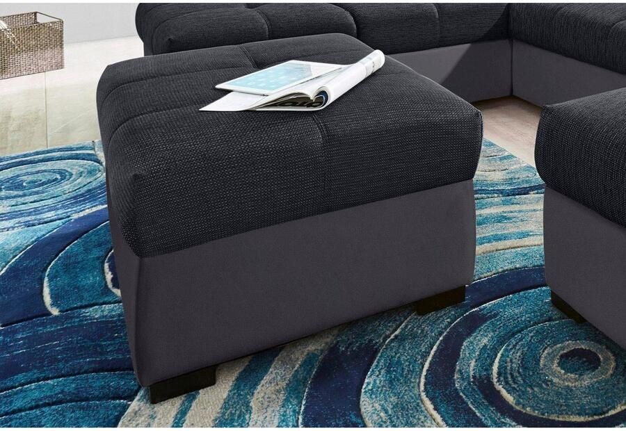 COTTA Zithoek Speedway Set bestaande uit: 2 5-zitsbank met hoofdverstelling & hocker (set)