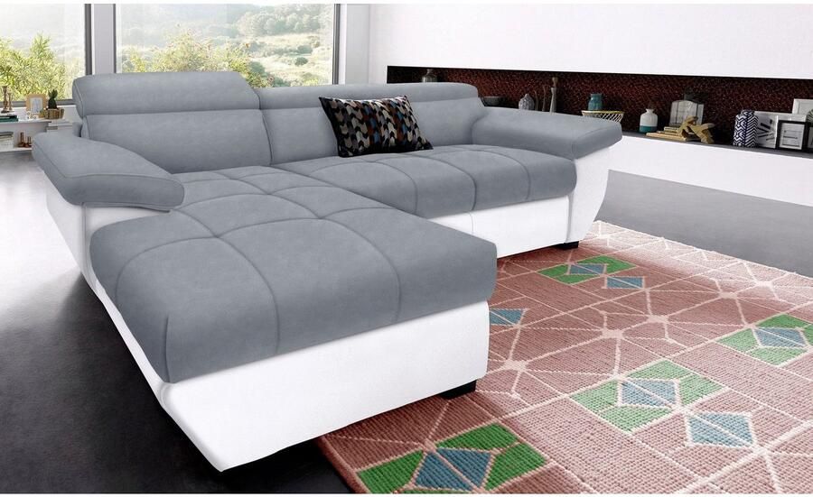 COTTA Zithoek Speedway L-vorm Set bestaande uit: hoekbank met hoofdverstelling & hocker (set) - Foto 3